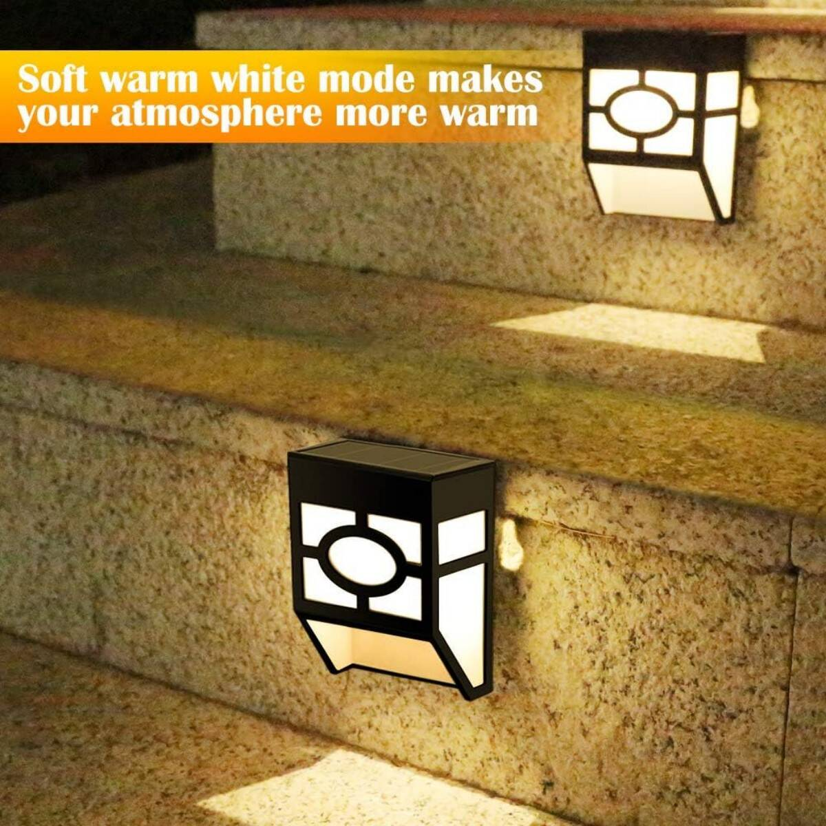Lumières de jardin de 8 paquets avec 2 modes - Lumières de changement de couleur blanc chaud et 7 couleurs
