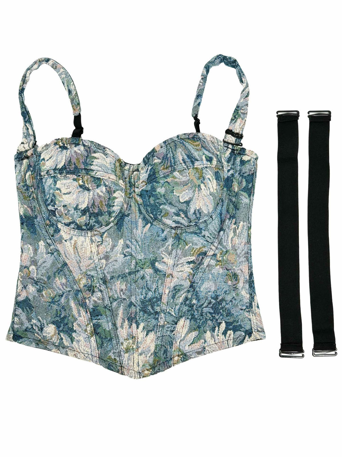 Sexy Strapless Top Sling Intérieur Dentelle Extérieure Porte Pad Retro Court Style Fishbone Bra