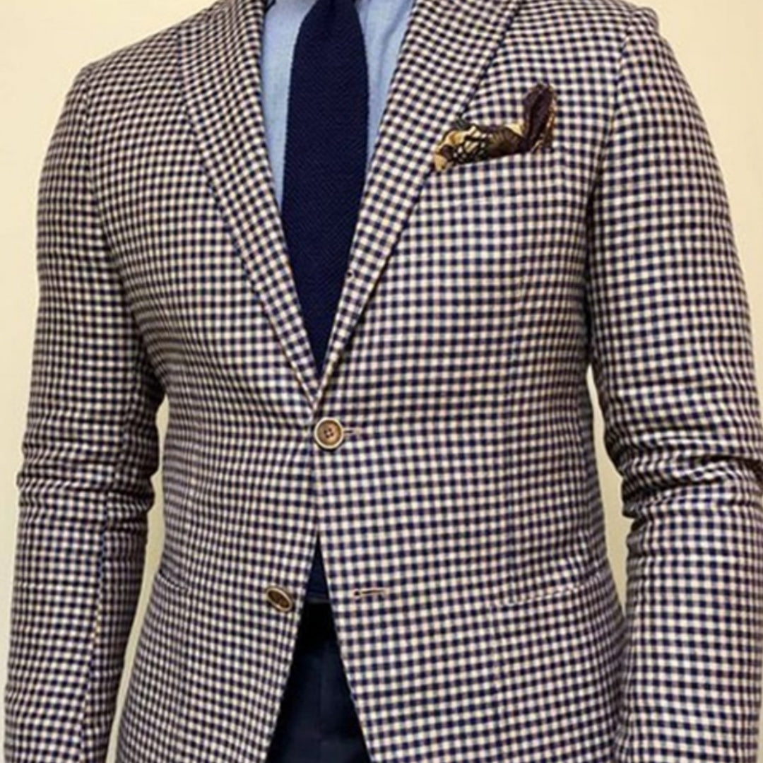 Blazer occasionnel léger à impression plaquée