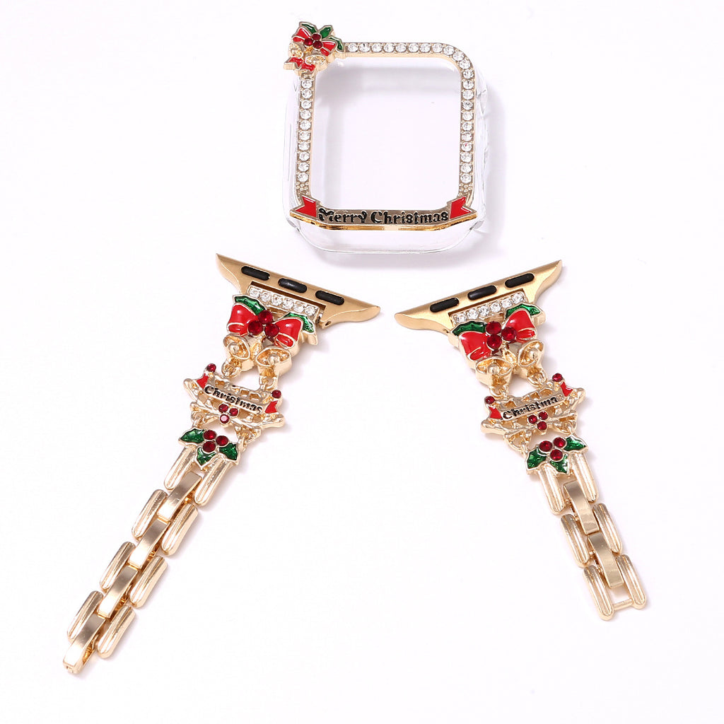 Bracelet de montre Decor de fête de Noël compatible avec les montres