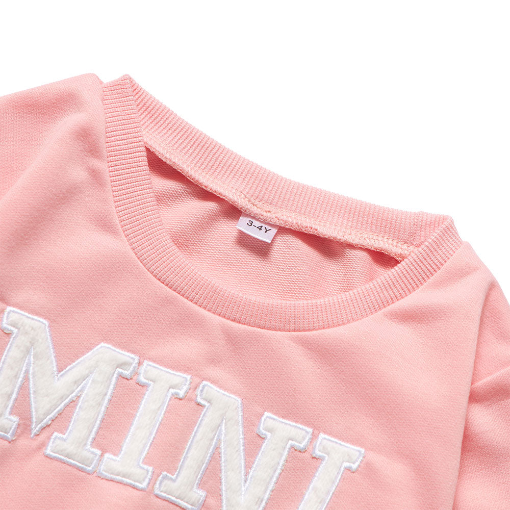 Printed Letter Parent-Child Sweatshirt