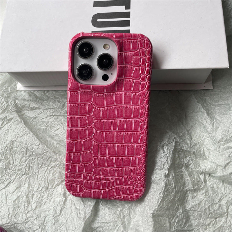 Solid color retro phone case