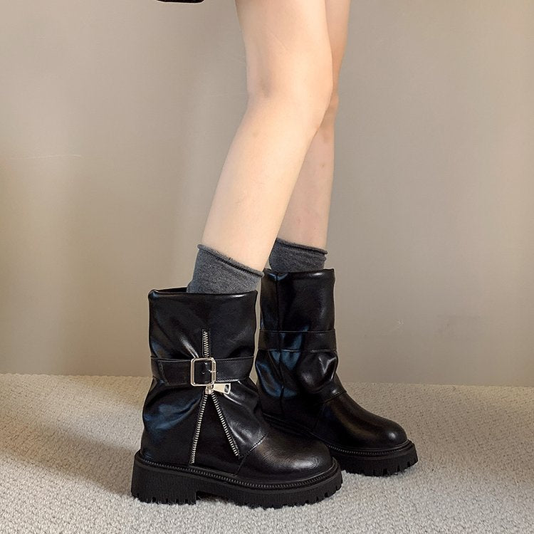 Bottes en cuir denim premium pour femmes