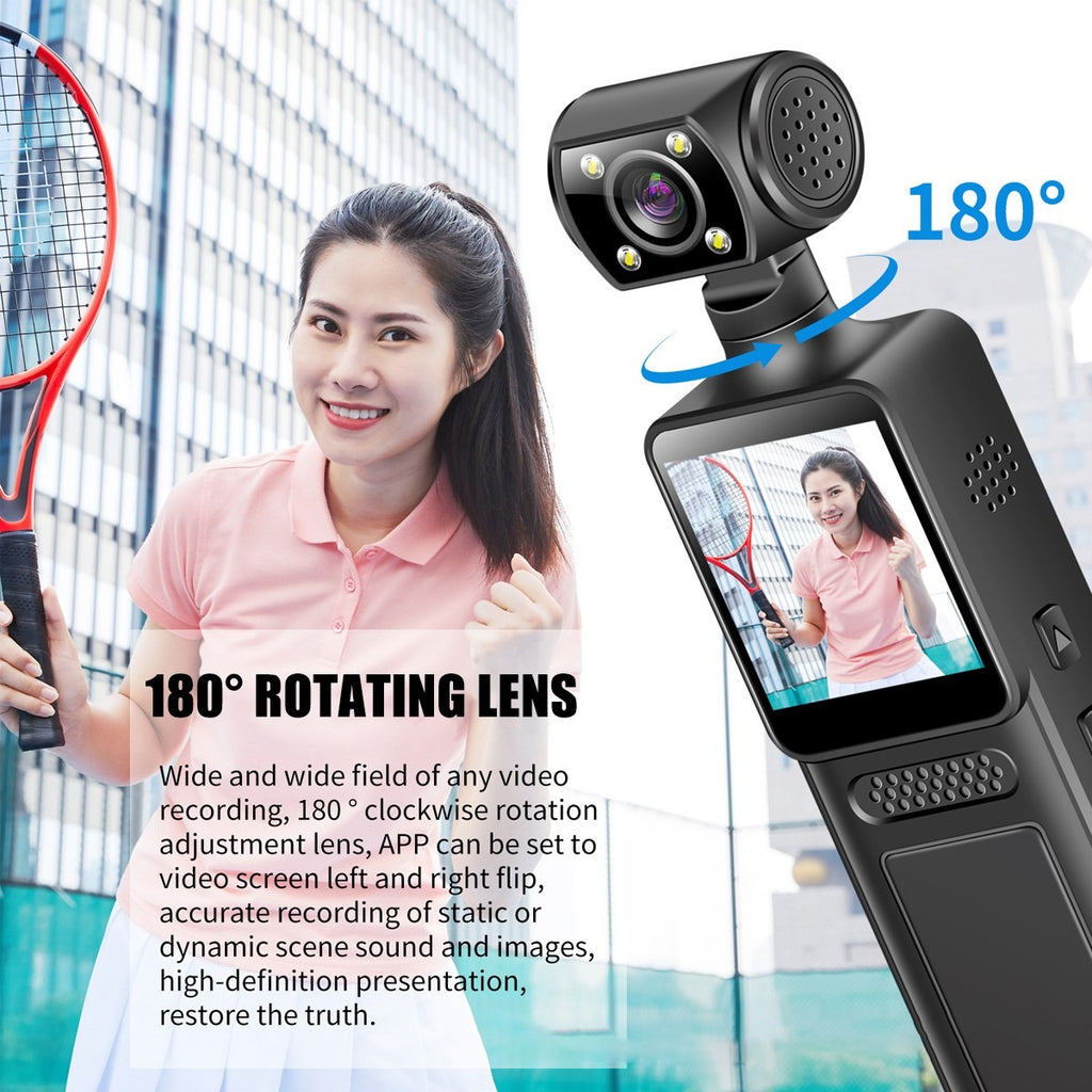 HD 4K Pocket Action Camera Rotation WiFi Vlog Caméscope Sports portables DV