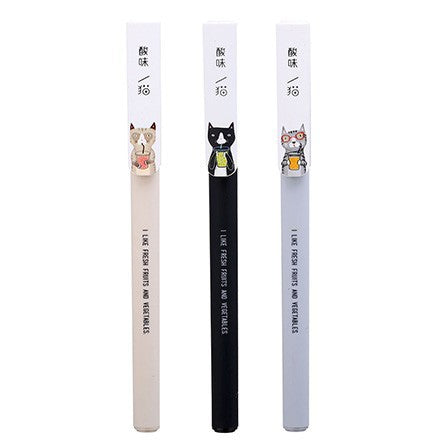 Stylo de gel noir stylo à aiguille plein stylo à eau stylo signature
