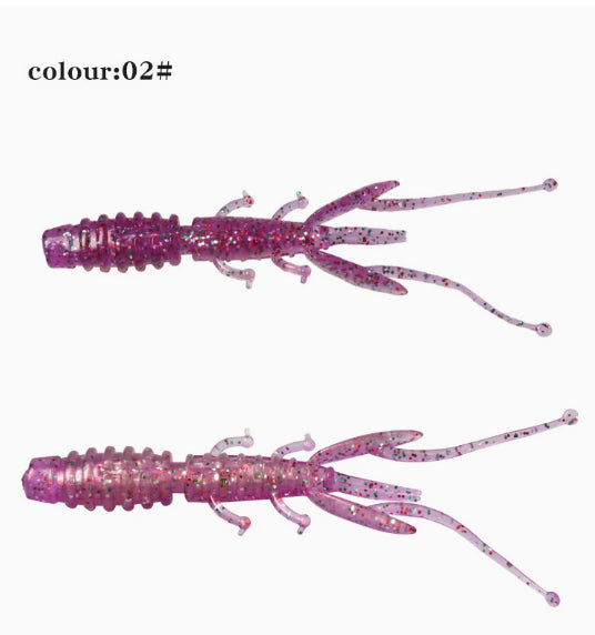 Lure Bait Drop-s Rig Worm Soft Basse Lure Crevette parfumée au sel