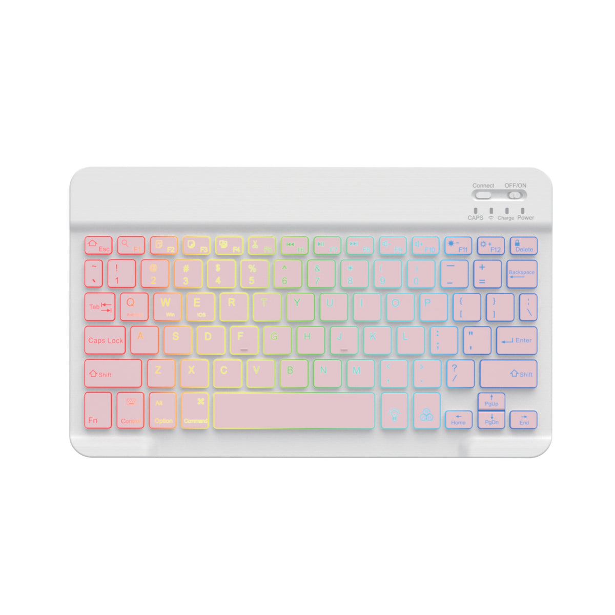 10-inch Backlit Bluetooth Keyboard Tablet Colorful Light