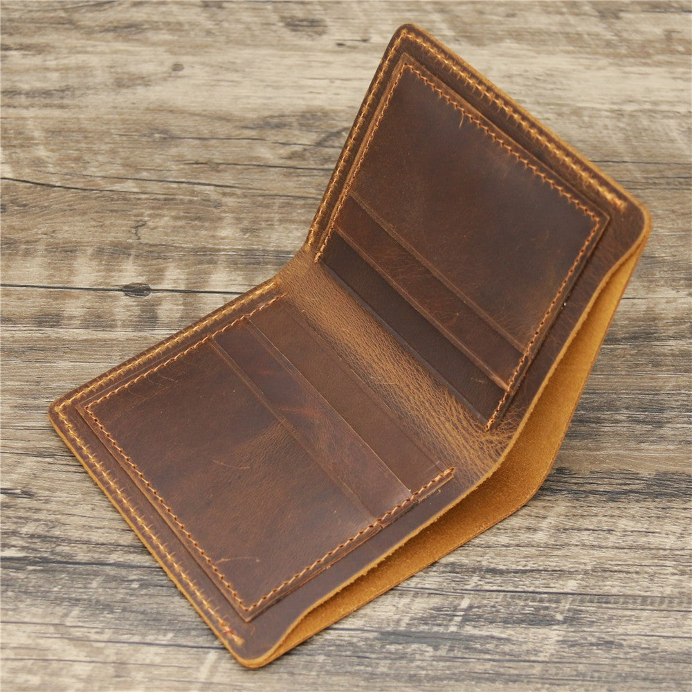 Crazy Horse en cuir pour hommes Wallet European and American Retro