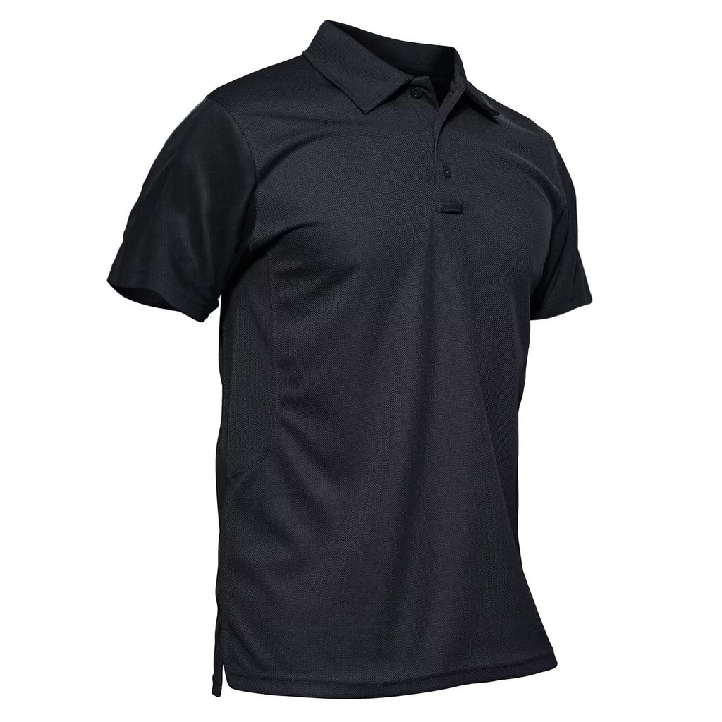 Polo homme chemise respirant Golf manches courtes Solid Couleur Polo Collier T-shirt Grand Outdoo