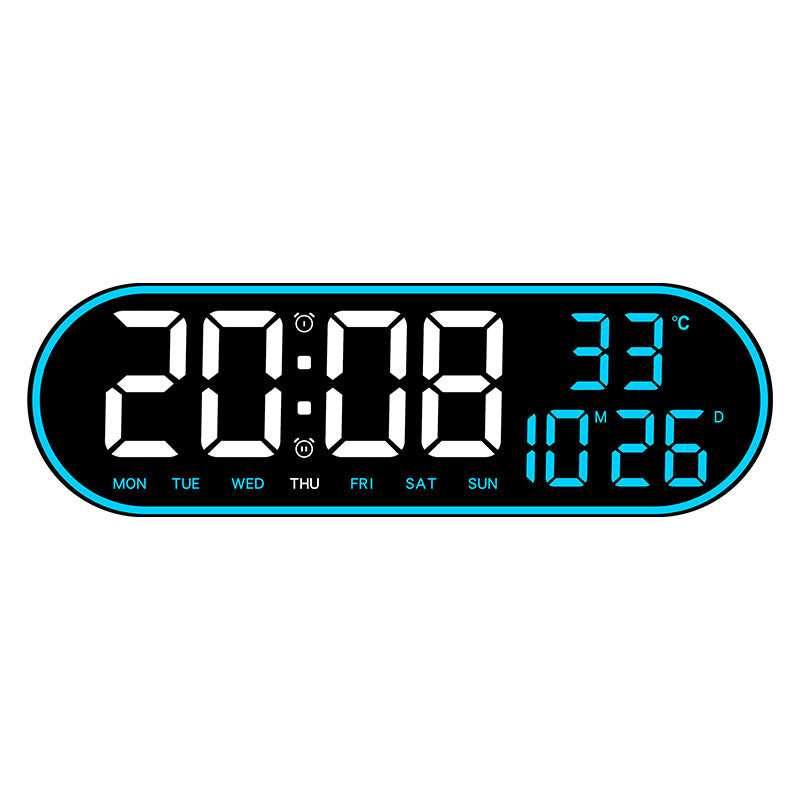 Simple Horloge multifonctionnelle Salon Horloge Murale Maison Décoration Digital Electronic Clo