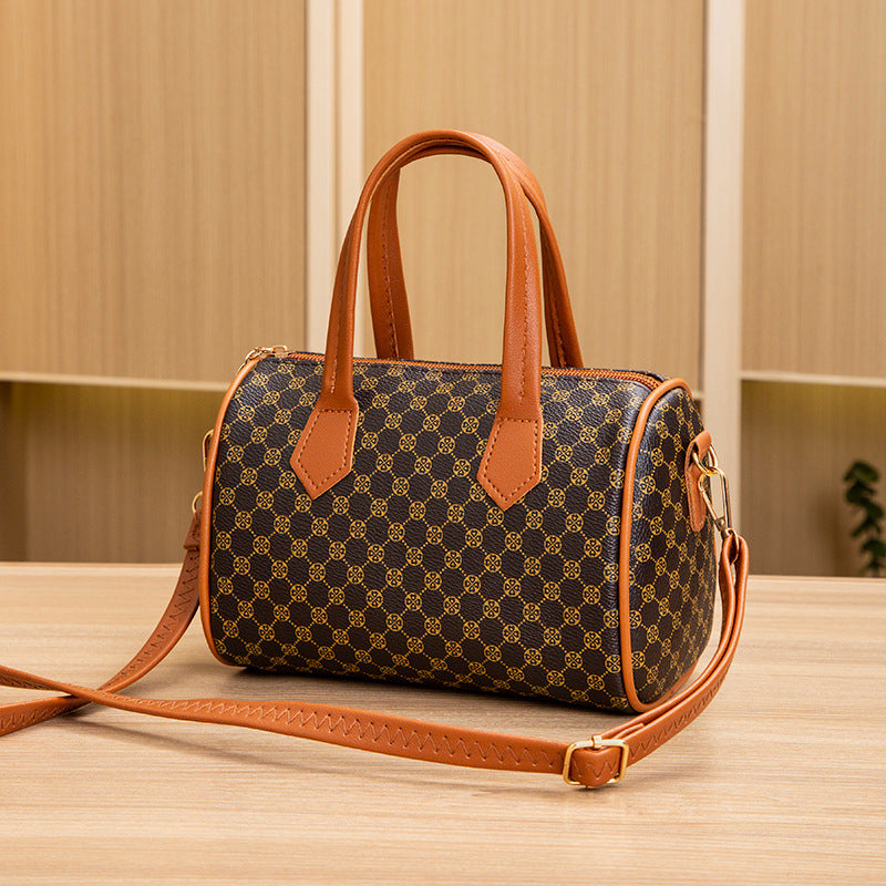 Sac à main imprimé retro couleur-bloc pour femmes
