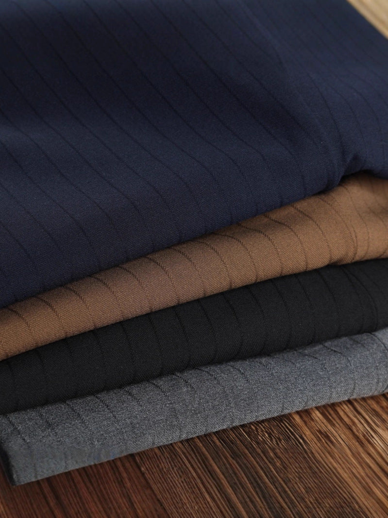 Slim Fit Double Breasted Pinstripe Blazer & Pantalons Cuffed
