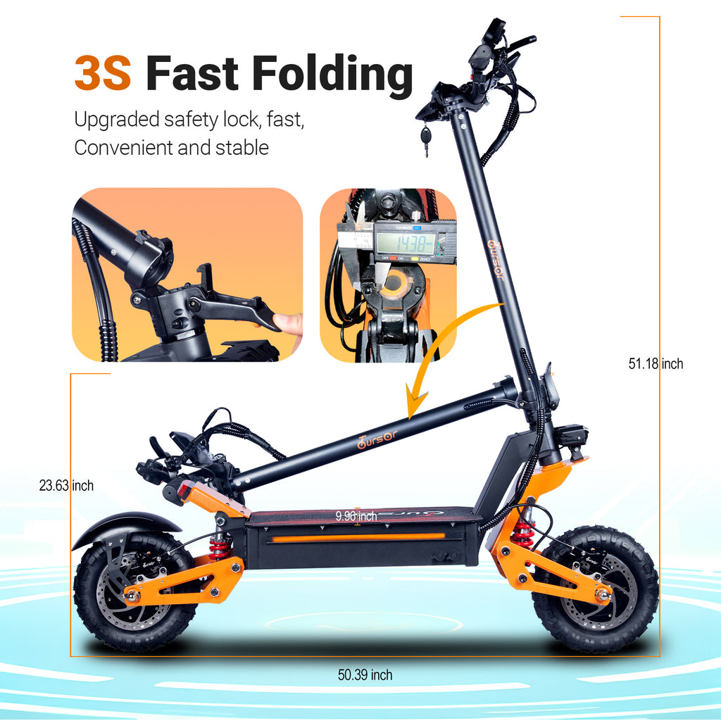 X5 Pro 3000W 60V 40Ah 11 pouces hors route Scooter électrique avec NFC