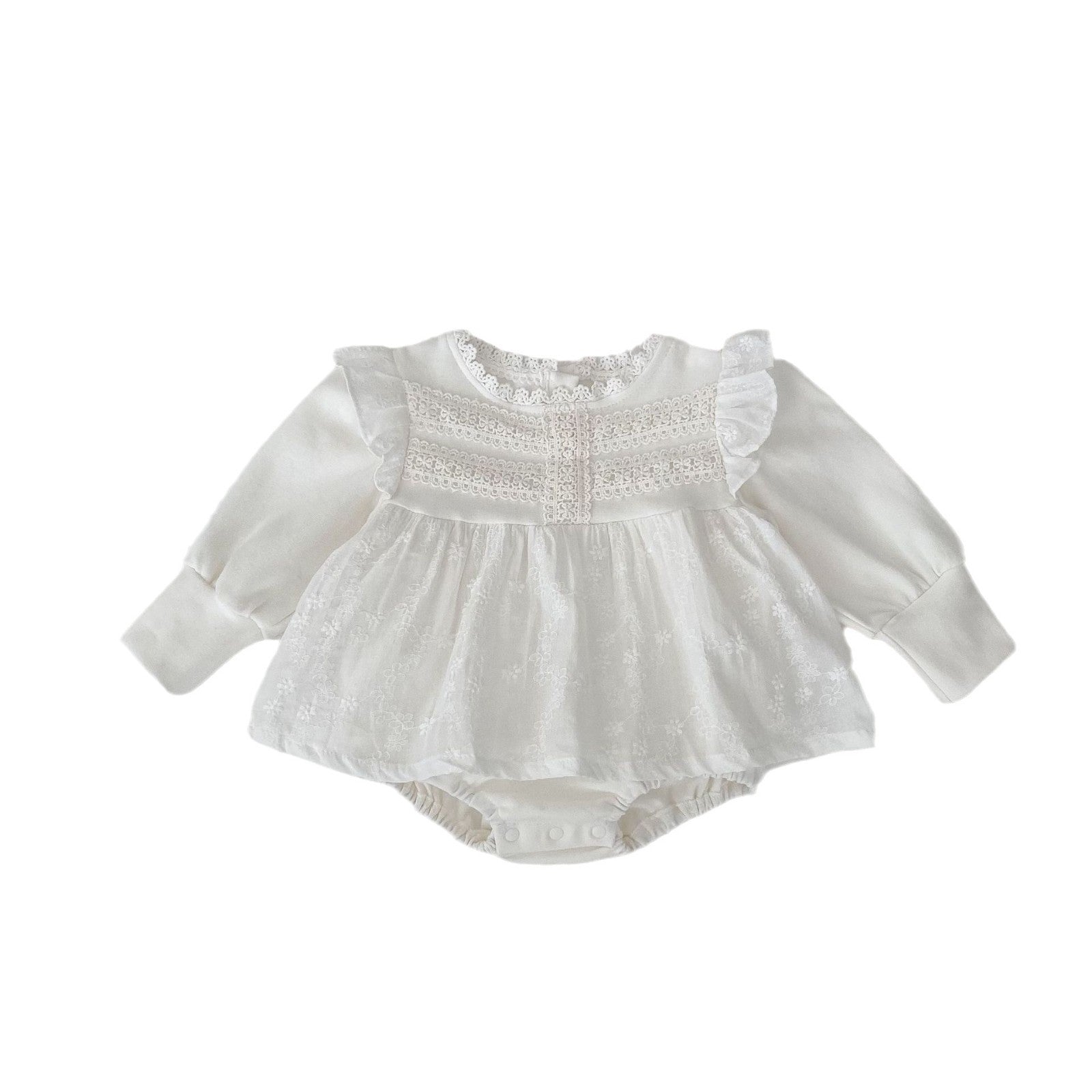 Bébé fille brodée fausse robe de princesse deux-pièces