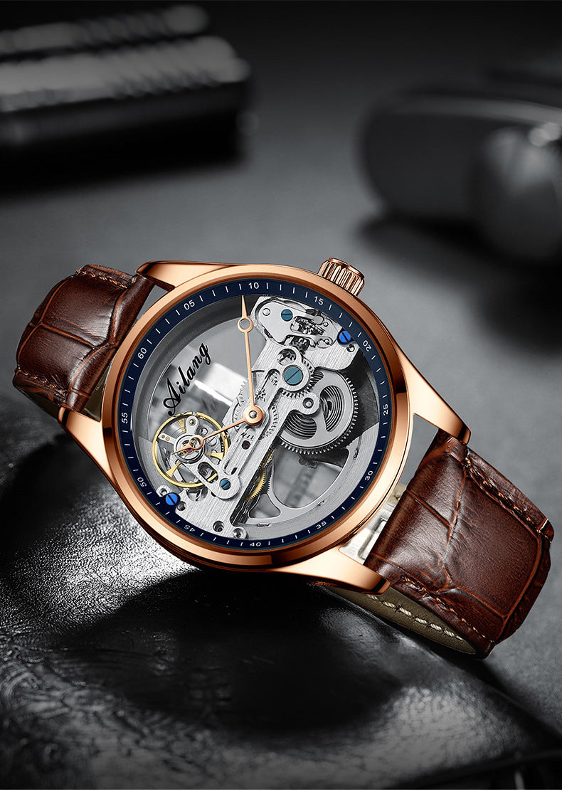 Cheveux de génération automatique de montres mécaniques Hollow