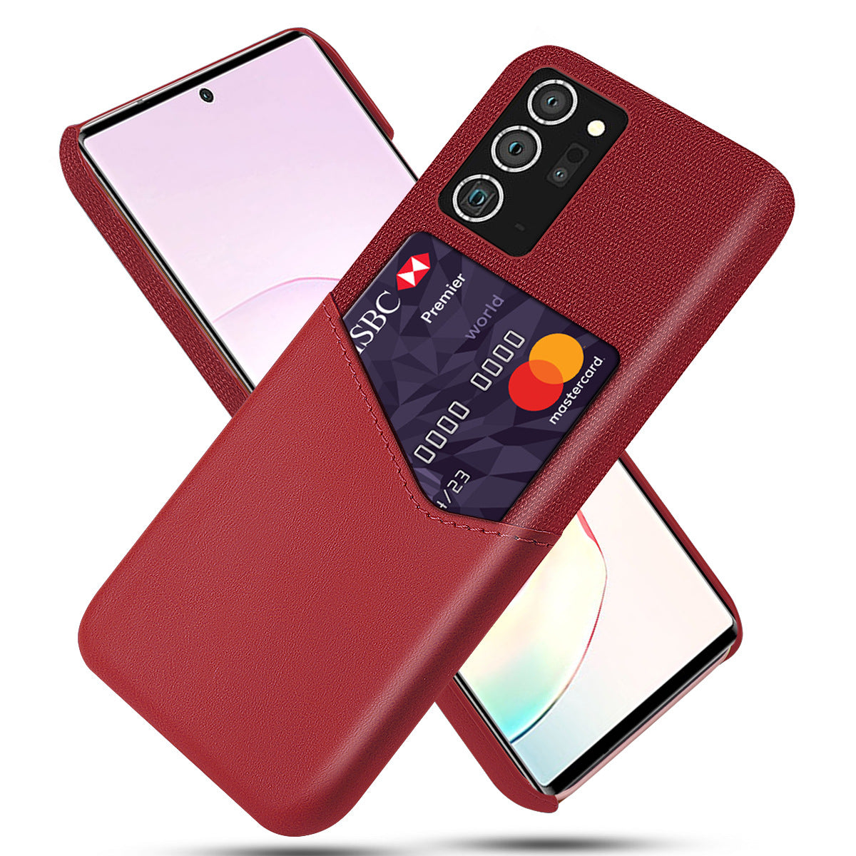 Couvercle de téléphone mobile modèle de tissu Carte unique étui en cuir de protection