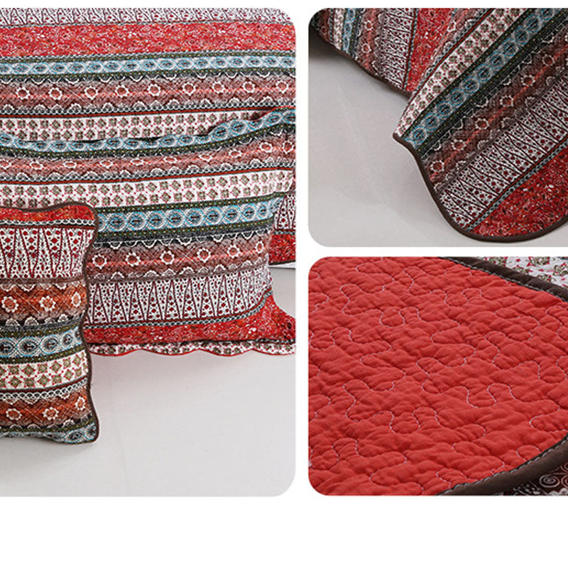 Ensemble de trois pièces de coton et lin style coton wash quilt