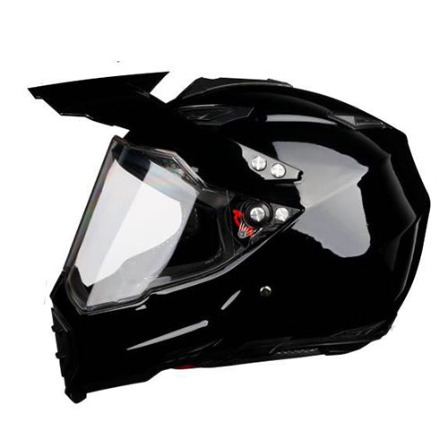 Beau casque complet de moto hors route