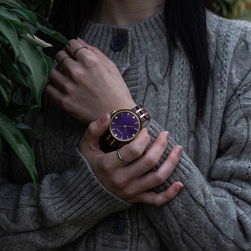 Montre Quartz trois couleurs pour femmes élégantes