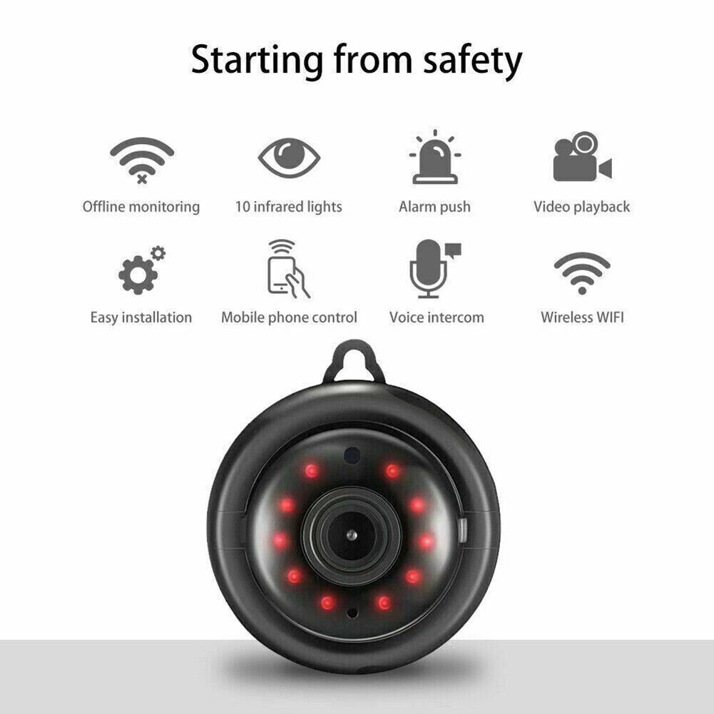Caméra CCTV WiFi 1080 P Wireless IR Indoor Outdoor Security Night Vision Accueil CAM