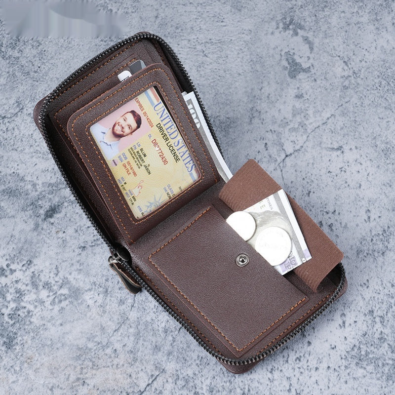 Minimaliste Bi-fold Wallet Hommes Court Wallet