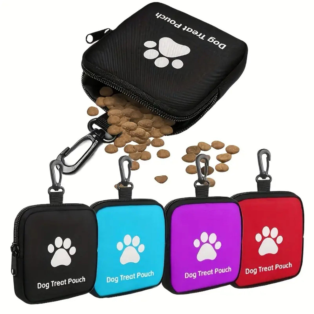 Pack de snack d'animal portable en polyester avec fermeture à glissière