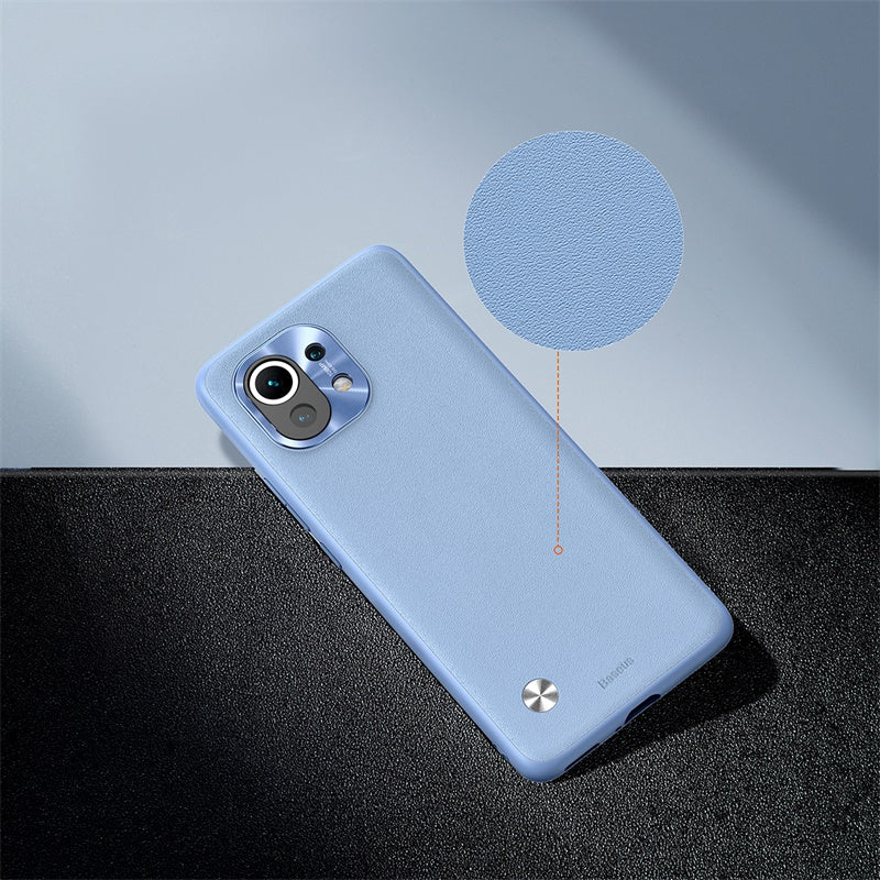 Étui en cuir uni en alliage pour Xiaomi 11