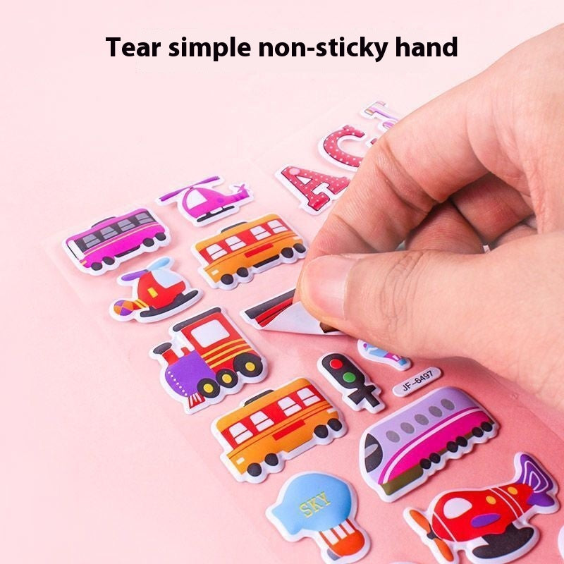 Stickers Bubble Cartoon 3D pour Enfants Récompense