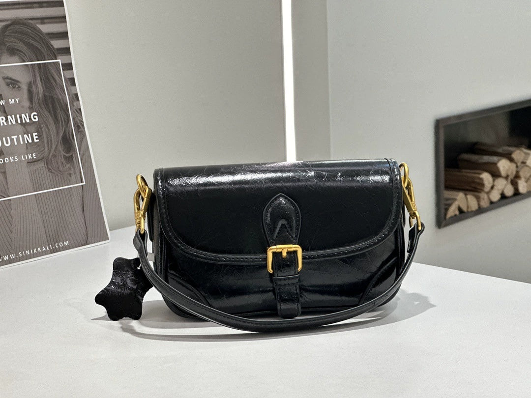 Badi Top-layer Cowhide sac de selle pour les femmes véritable sac en cuir