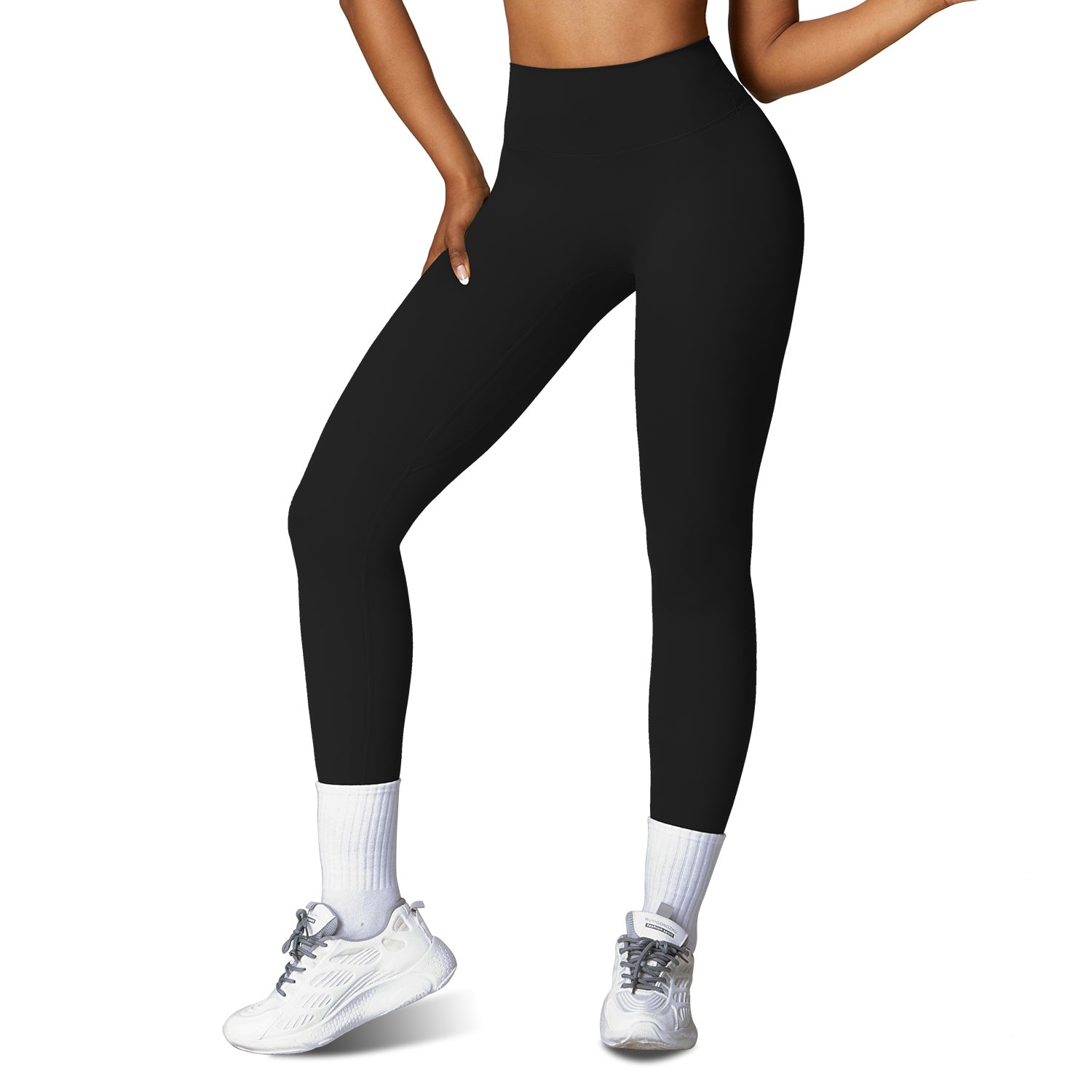 4 Tailles-5 Couleurs Option -- 1Pc Femmes haute taille Leggings d'entraînement Tummy Control Compressi