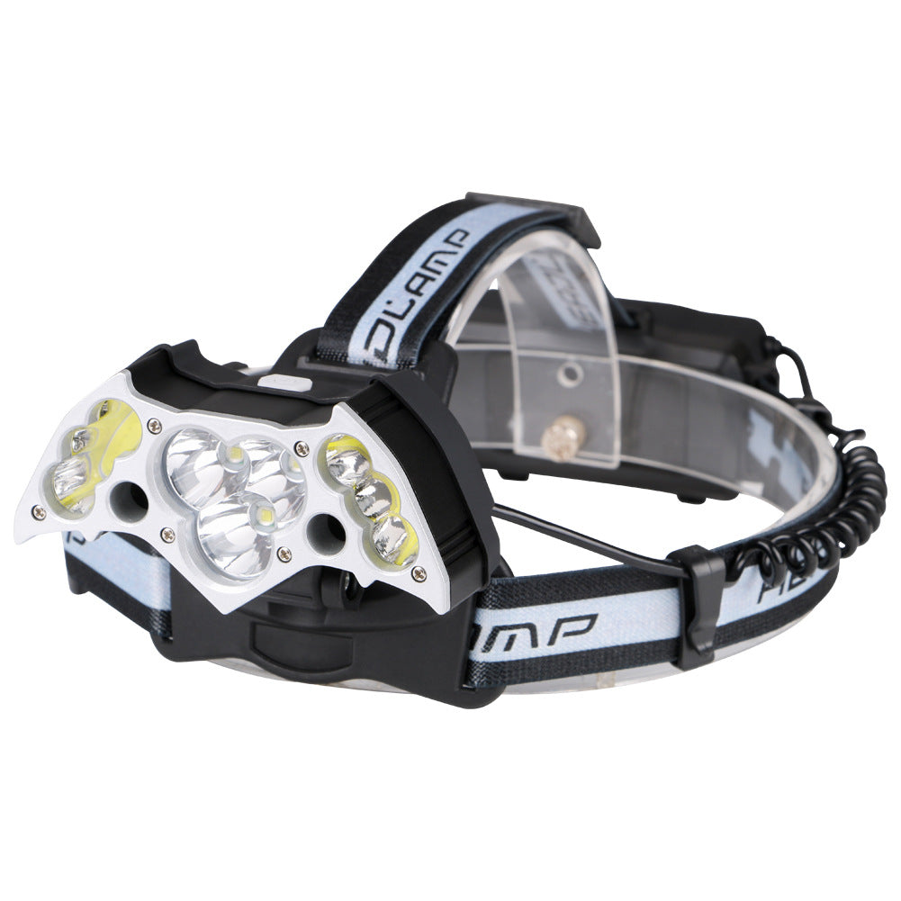 Chargeable Cob Strong Headlight Outdoor Aluminium Alloy Camping Searchlight