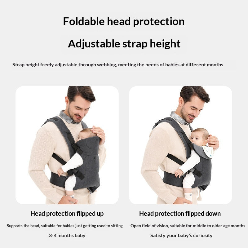 Front-facing baby stool carrier