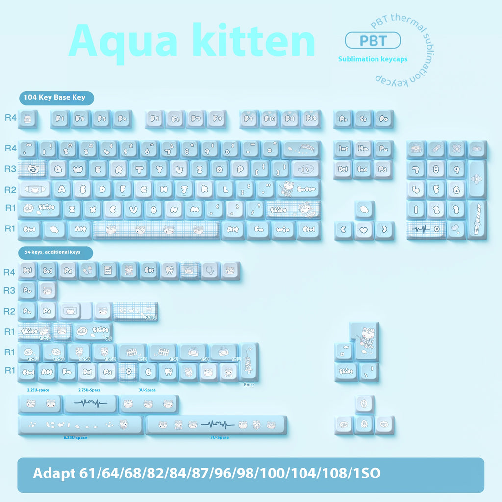 Couleur de l'eau Kitten Hautement Personnalisé Cap clé original personnalisé