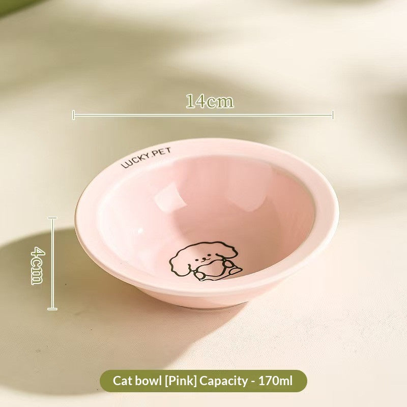 Creative Cartoon Flying Saucer Stick with Stand Bowl