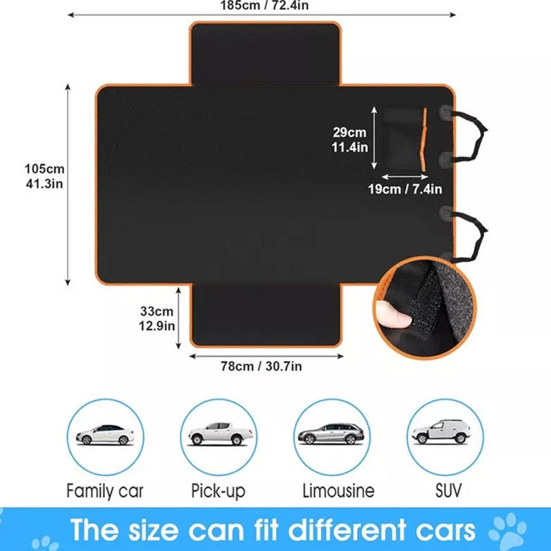 Pet Car Boot Liner Protecteur pour chiens Universal Car Boot Cover Waterproof Noir