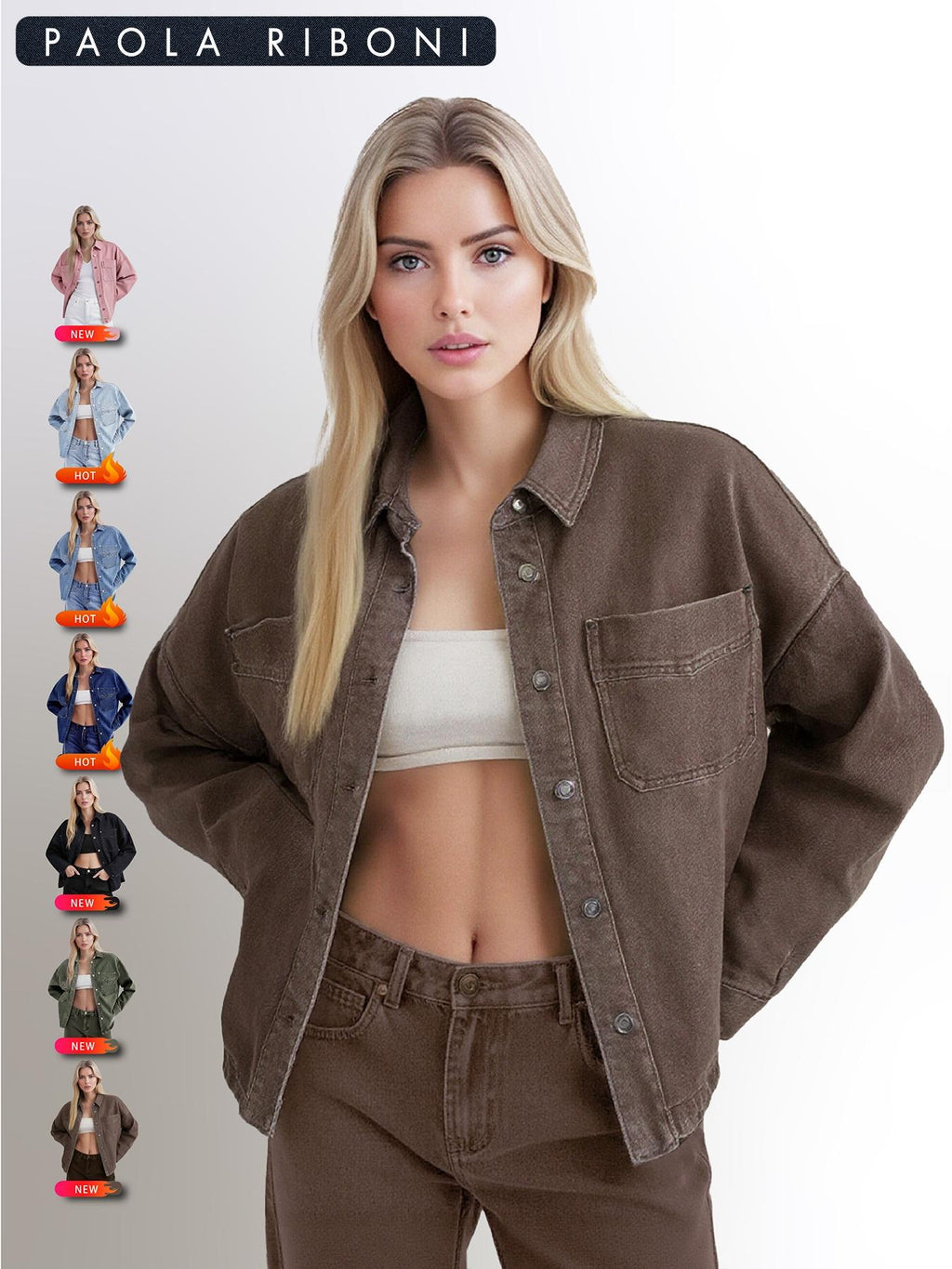 Veste de denim décontractée pour femme avec poches