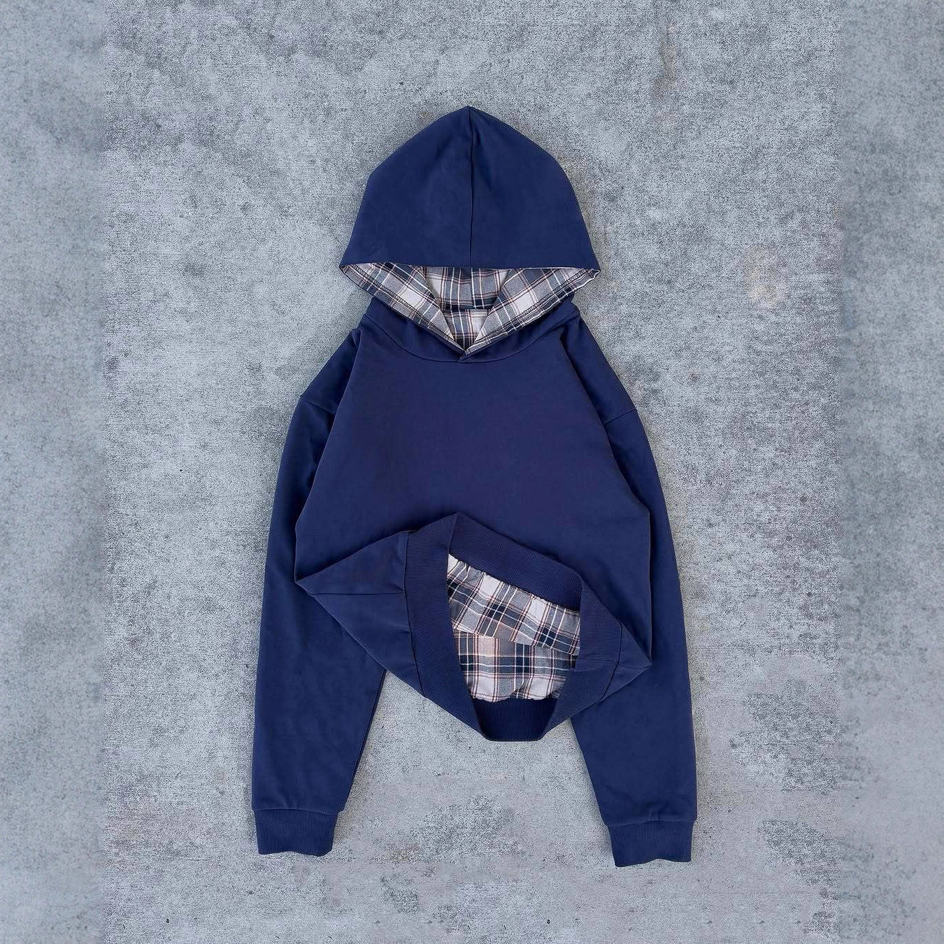 Sweater Hip Hop double face Retro Plaid Casual