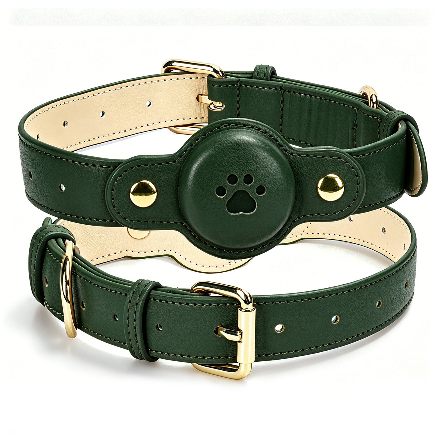 Collier GPS en cuir PU en cuir