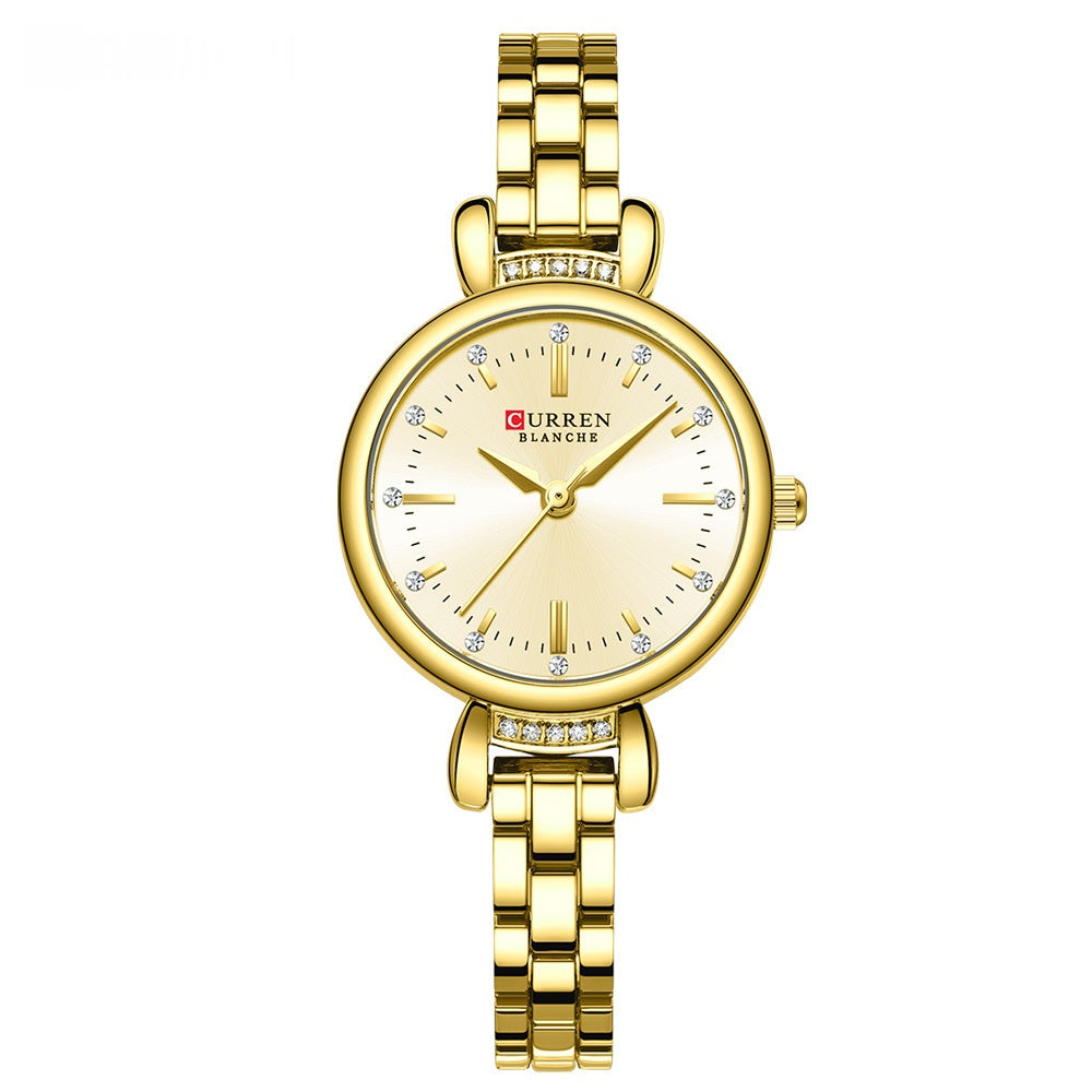 Imperméable ronde casual femmes bracelet montre