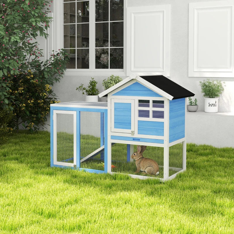 49 Lapin en bois Hutch Bunny Cage avec toiture asphaltée imperméable