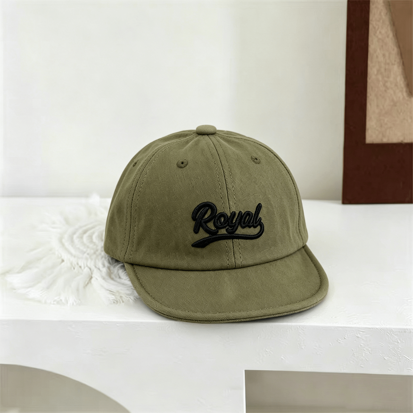 Summer Children's Plain-color Royal Letter-stitched Short-brim Casual Style Casquette de baseball W
