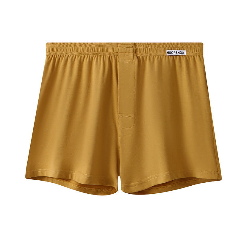 Loose Breathable Plus Size Sous-vêtements pour hommes Boxers en couleur solide