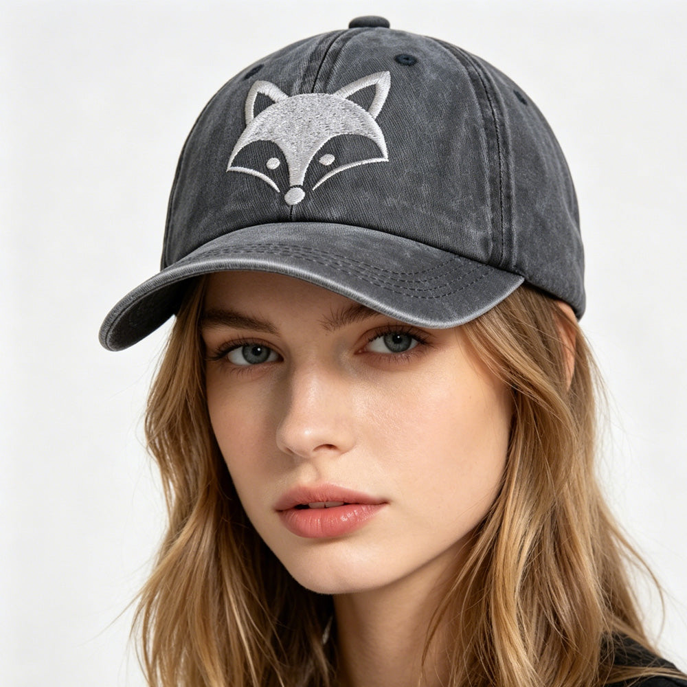 Casquette de baseball brodée 2pcs Fox - Leicester City La Coupe du Monde Foxes Socc