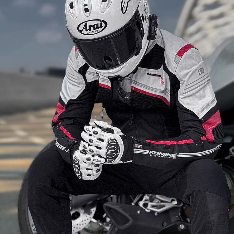 Gants moto fibre de carbone anti goutte