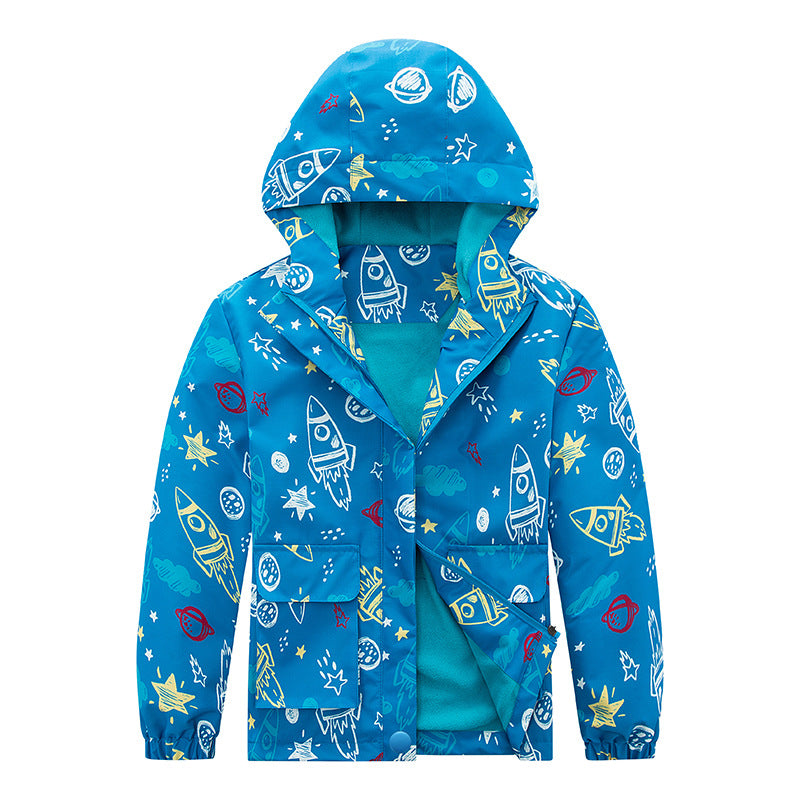 Veste imperméable à l'eau en manteau pour enfants