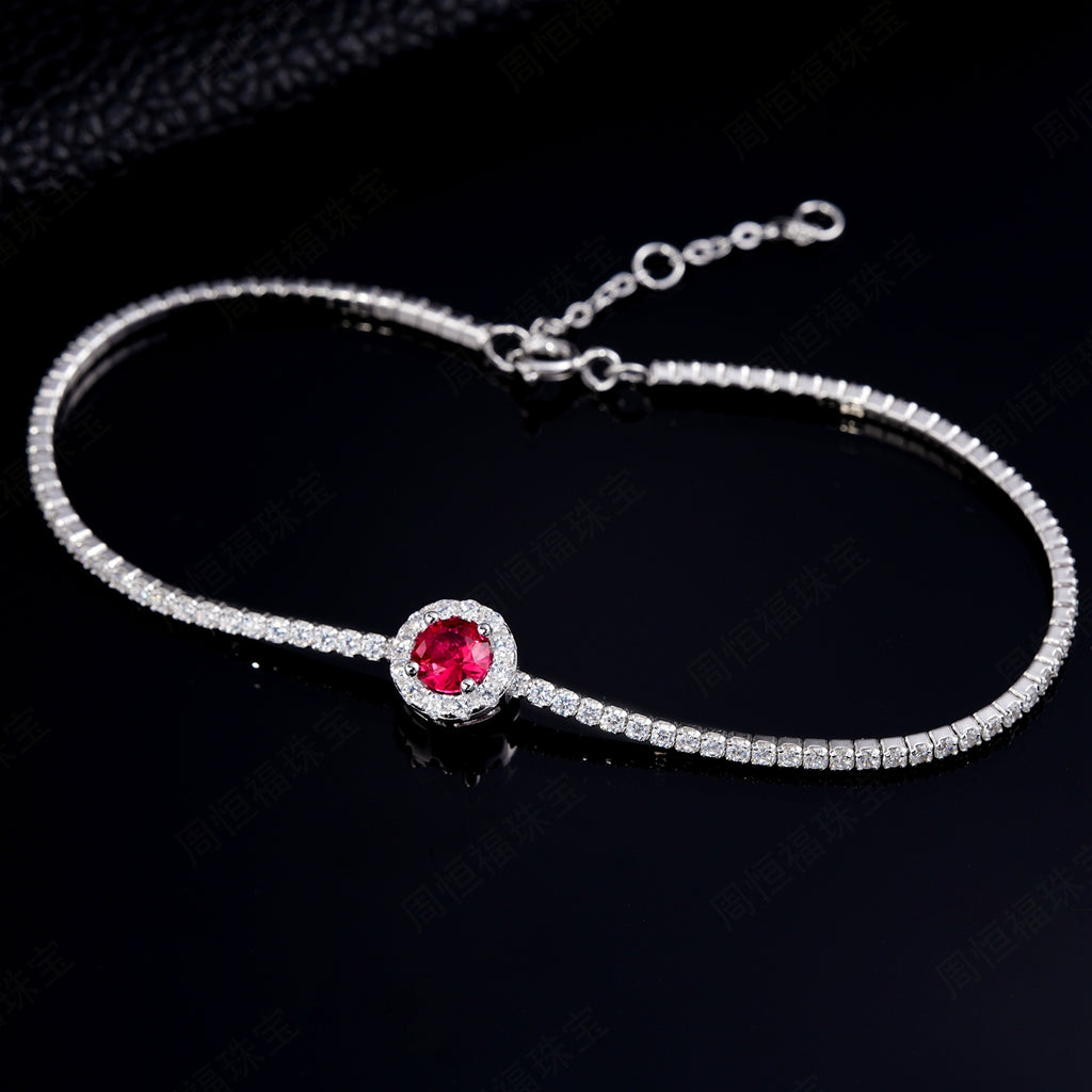 S925 Bracelet de tennis en argent sterling