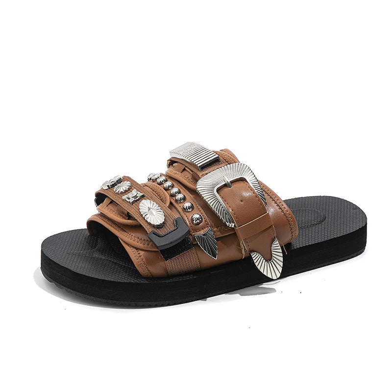 Pantoufles d'extérieur Casual Lightweight en argent