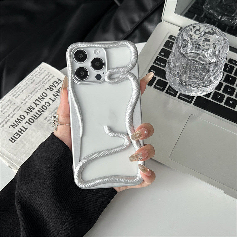 Clapet de téléphone à serpents brillants plaqués