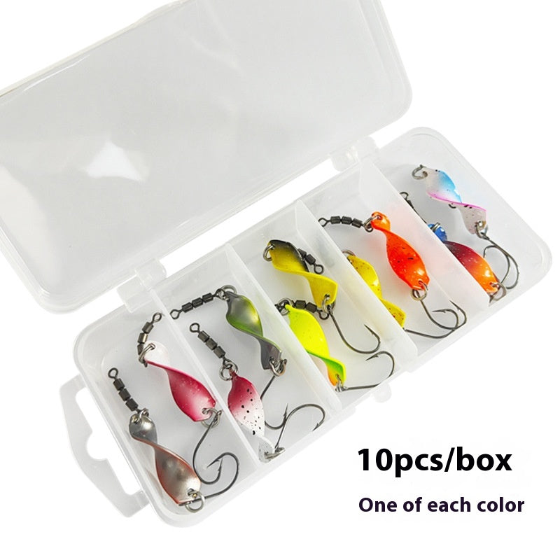 Lure Haute Vitesse Swivel Spiral Tossing Rotation Lure de métal brillant