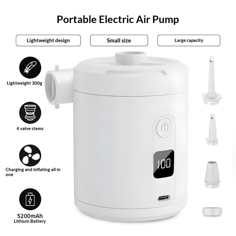 Pompe de déflateur portable sans fil électrique extérieur